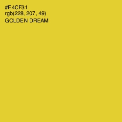 #E4CF31 - Golden Dream Color Image
